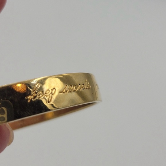 💛 Kate Spade Gold Mom Always Said Idiom Engraved Bangle Bracelet - Picture 6 of 7
